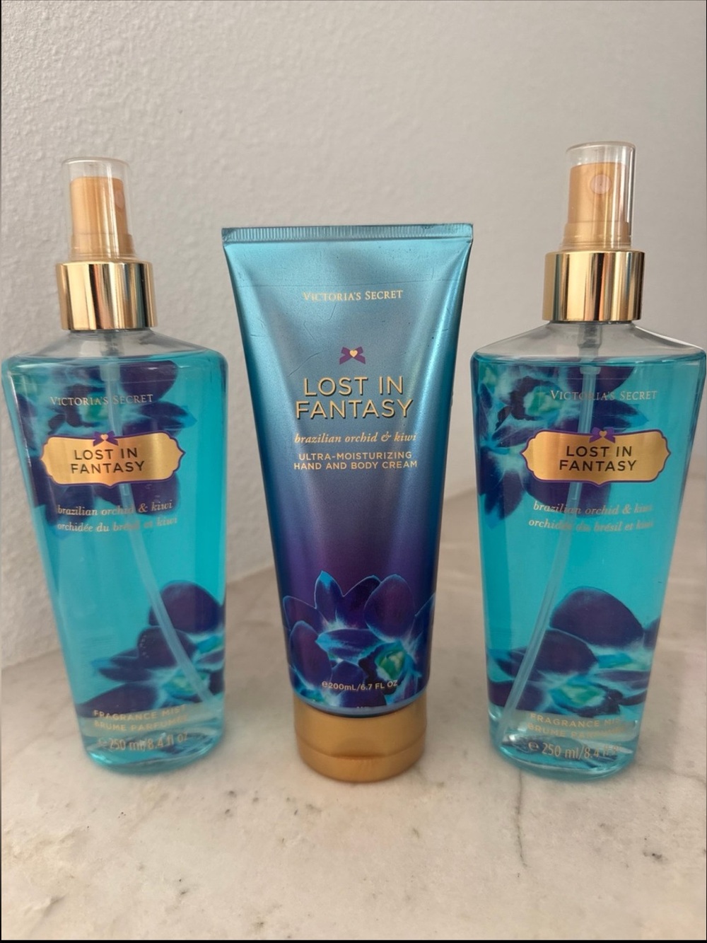 Victoria’s Secret VS “Lost in Fantasy” fine fragrance mist body spray cream set